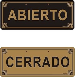 Instrucciones para instalar un cartel de abierto cerrado