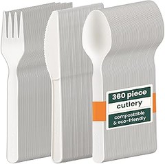 ¿Cuánto cuestan los cubiertos compostables en tiendas online?
