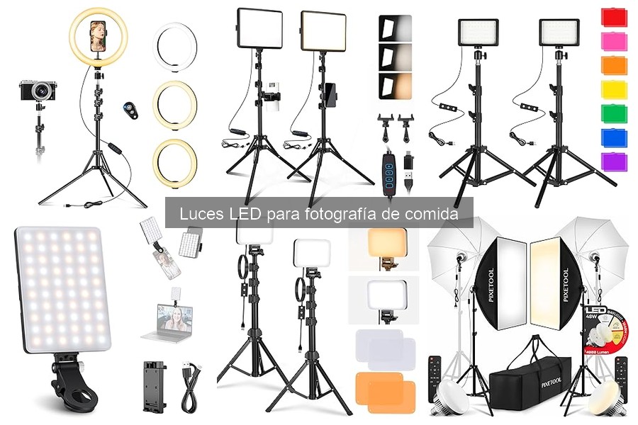 Alternativas a luces LED para fotografía de comida