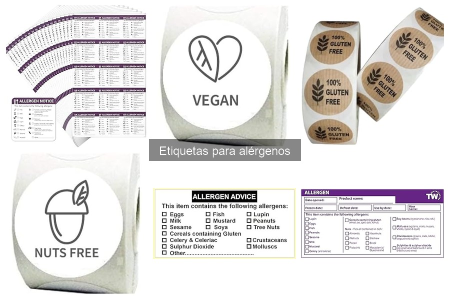 Aplicación correcta de etiquetas para alérgenos en alimentos