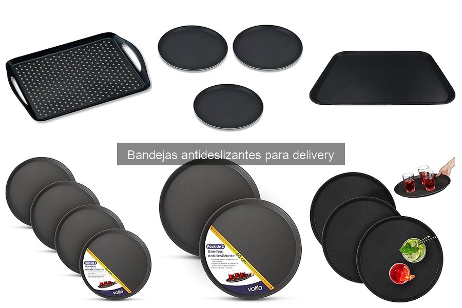 Comparativa de bandejas antideslizantes para delivery