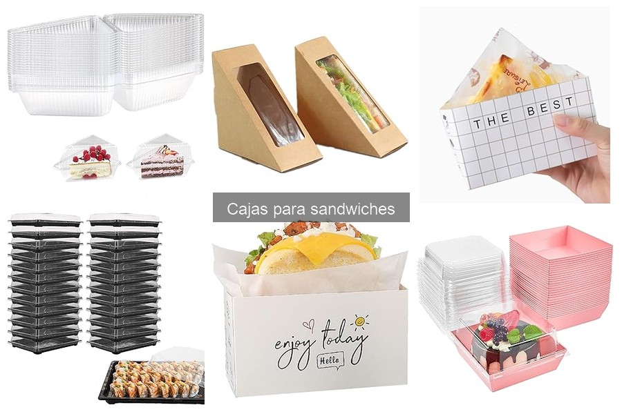 ** Comparativa de cajas de cartón y plásticas para sándwiches