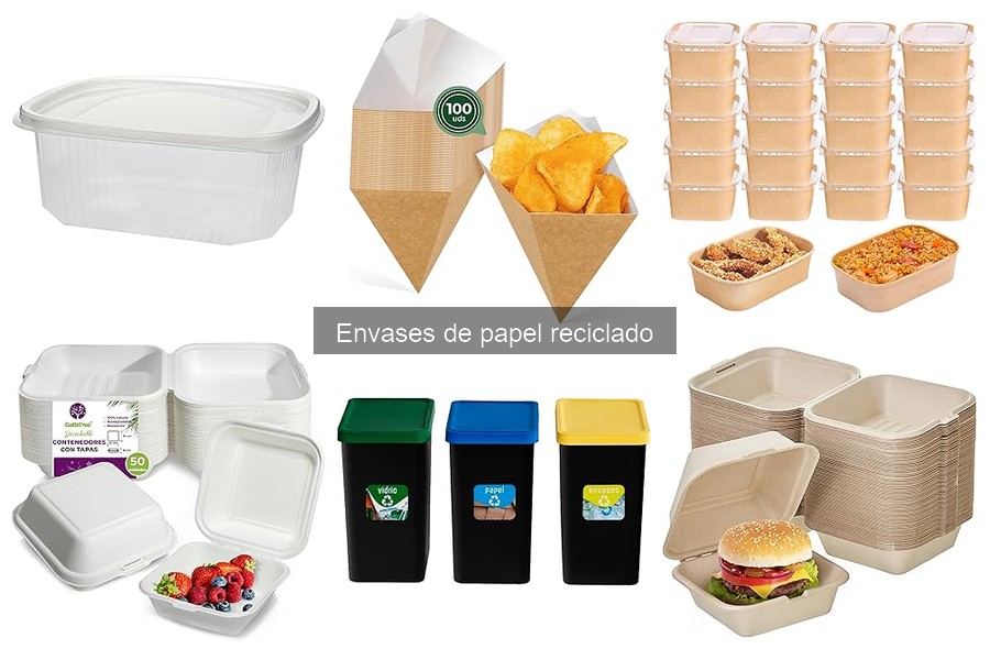 Comparativa de envases de papel reciclado para restaurantes