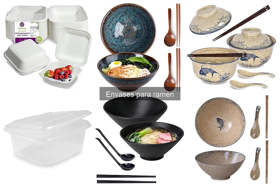Comparativa de envases de plástico y cartón para ramen