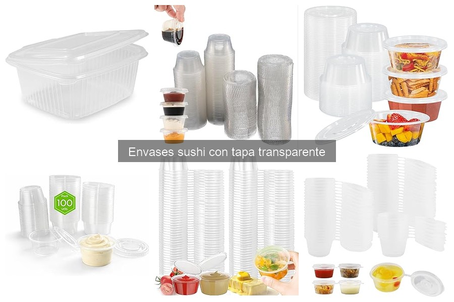 ** Comparativa de envases para sushi: ¿Tapa transparente o no?