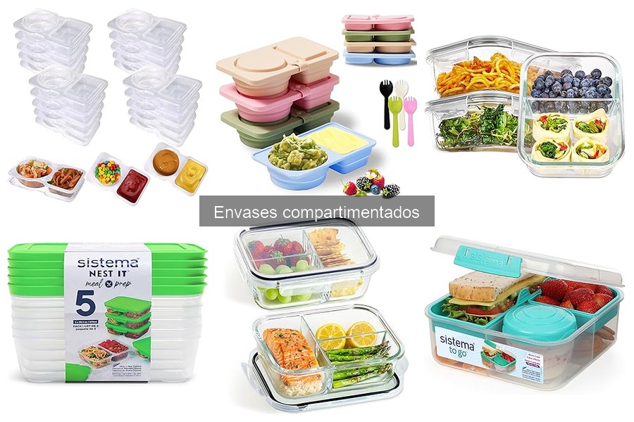 ** Comparativa de materiales en envases compartimentados para restaurantes
