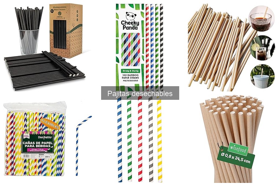 Comparativa de pajitas desechables: papel vs plástico