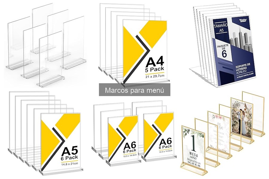 Comparativa: Marcos para menú económicos y premium