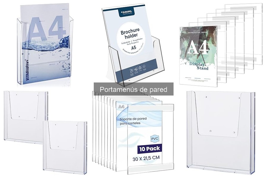 Comparativa: Portamenús de pared de acrílico vs madera