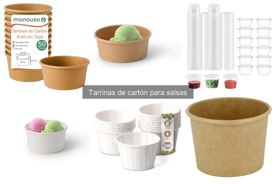 Comparativa: Tarrinas de cartón vs. plástico para salsas