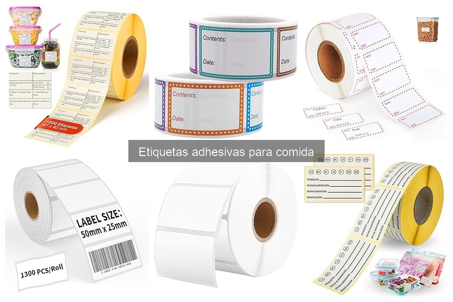 Compra etiquetas adhesivas para comida económicas y de calidad