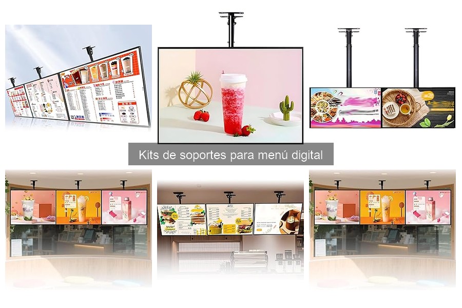 Diferencias entre kits de soportes para menú digital