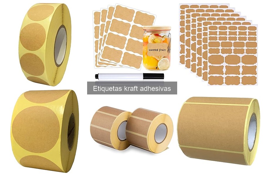 Diseña tus propias etiquetas kraft adhesivas personalizadas
