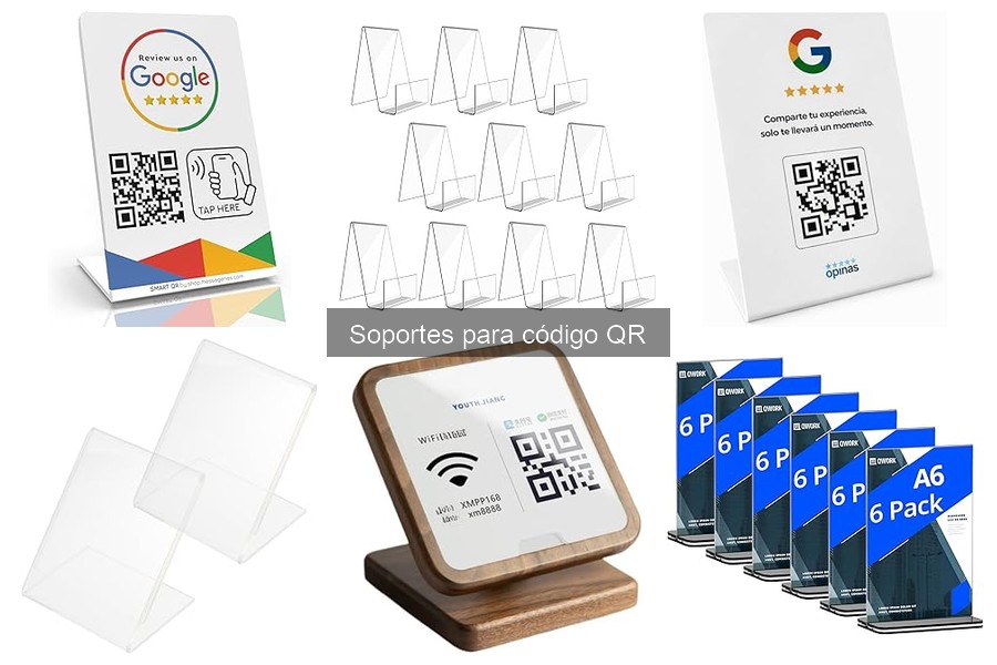 ** Elige el soporte para código QR ideal según tu tipo de comida