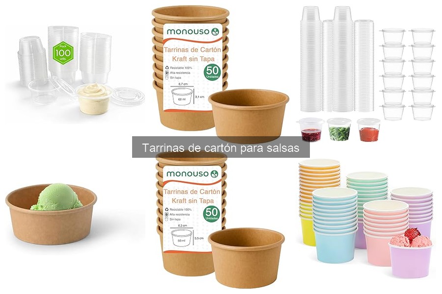 Guía de compra de tarrinas de cartón para salsas