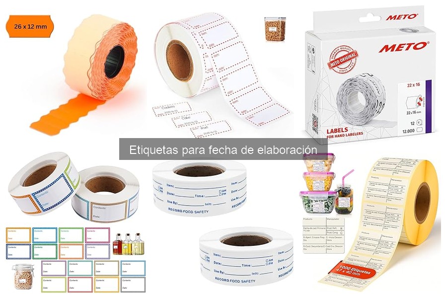 Información clave para etiquetas de fecha de elaboración
