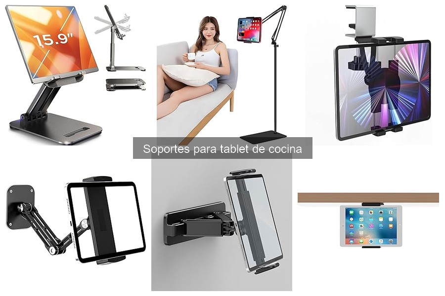 Instrucciones de instalación para soportes de tablet de cocina