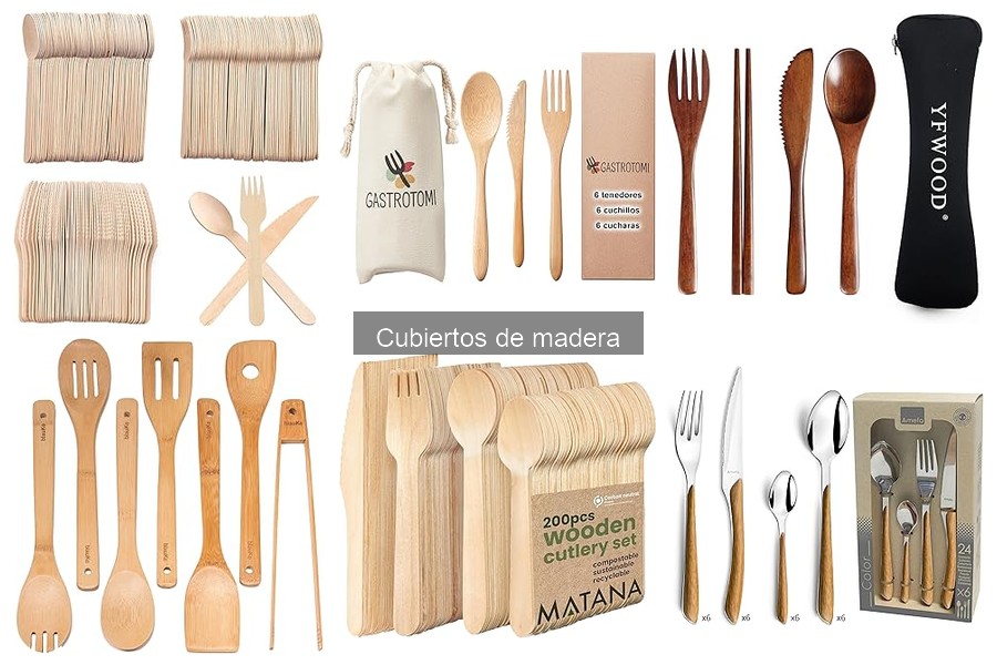 Mejores cubiertos de madera para restaurantes take away