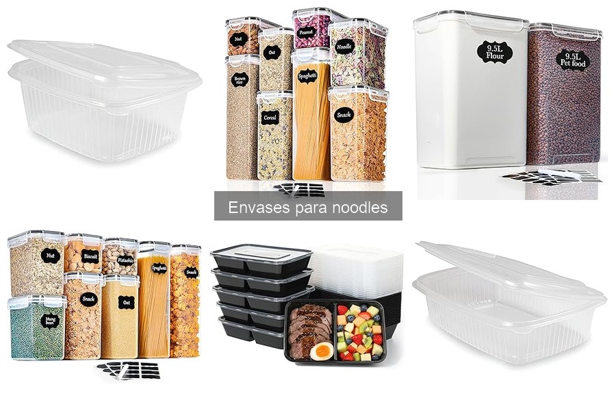 ** Mejores envases para noodles: tamaños, diseños y materiales