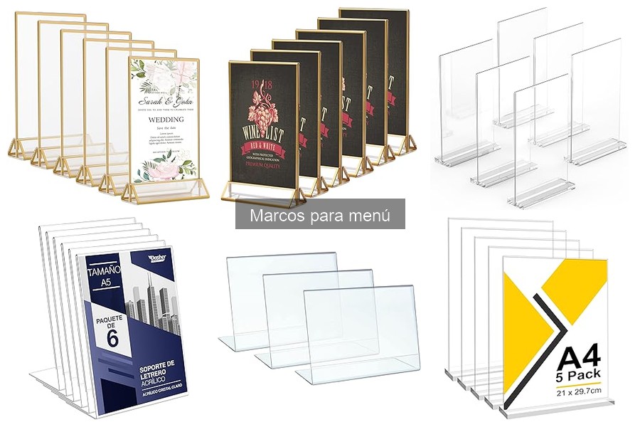 Mejores marcos para menú en restaurantes pequeños: comparativa