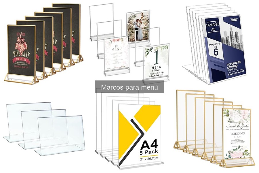 Mejores marcos para menú en restaurantes takeaway
