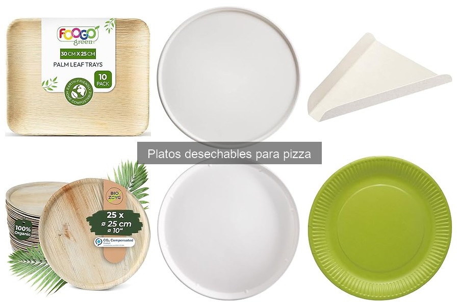 Mejores platos desechables para pizza en eventos al aire libre