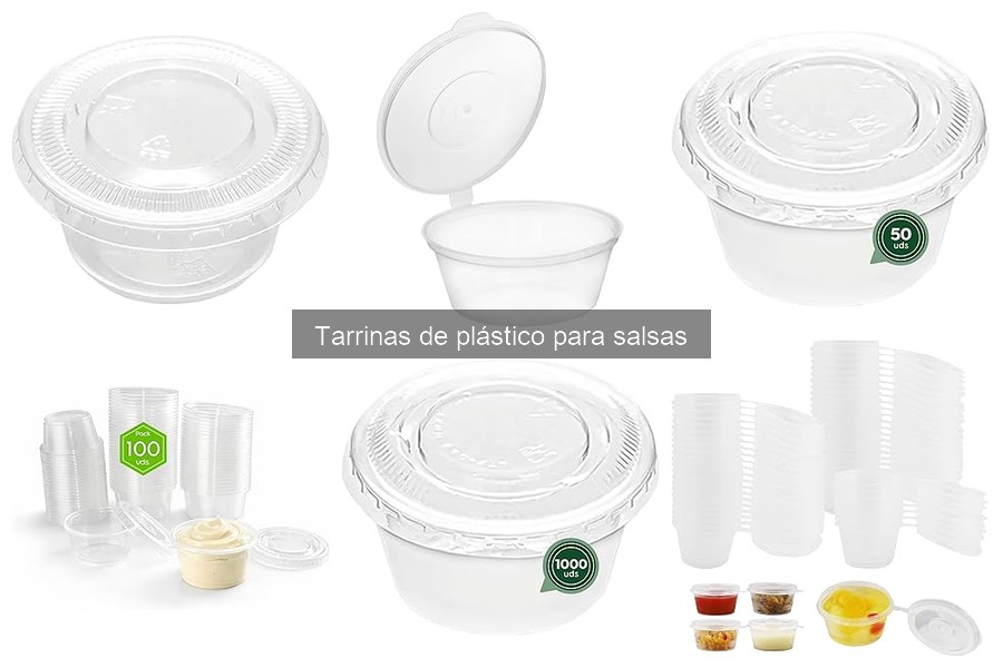 Mejores tarrinas de plástico para salsas en delivery