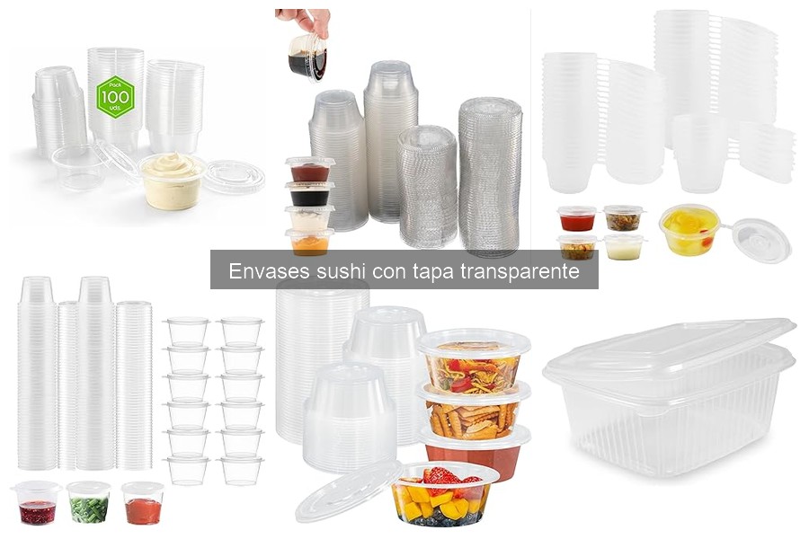 ** Mejores tiendas para comprar envases de sushi con tapa transparente