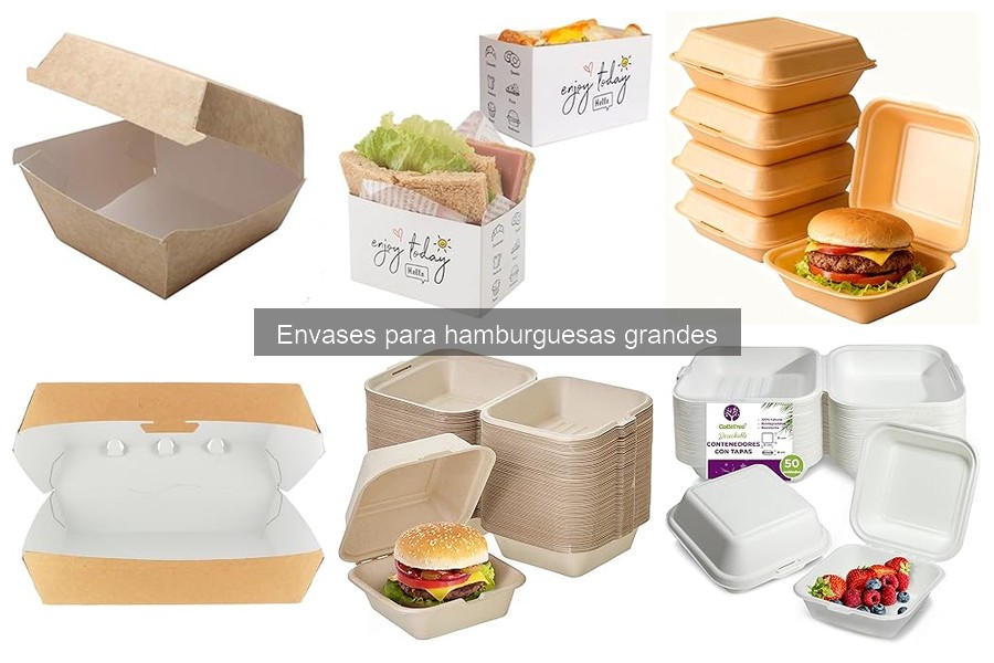 Personaliza envases para hamburguesas grandes y destaca tu marca