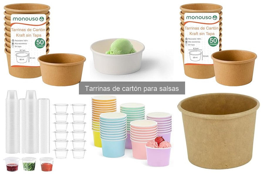 Personaliza tarrinas de cartón para salsas con tu logo