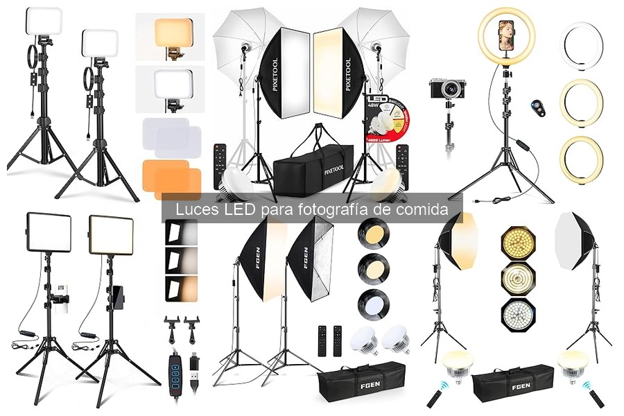 Precios de luces LED para fotografía de comida en 2023