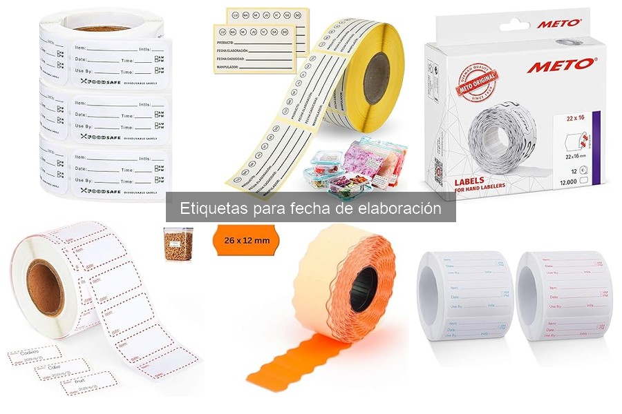 Precios y compra de etiquetas para fecha de elaboración