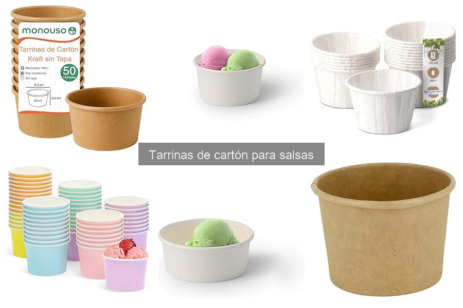Tarifas de precios tarrinas de cartón para salsas