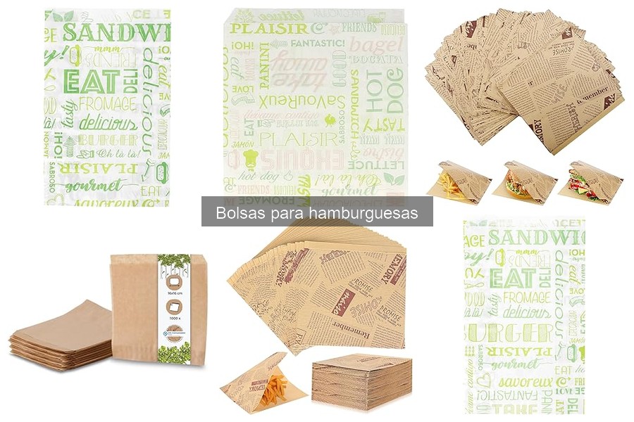 Tipos de bolsas para hamburguesas: opciones y usos ideales
