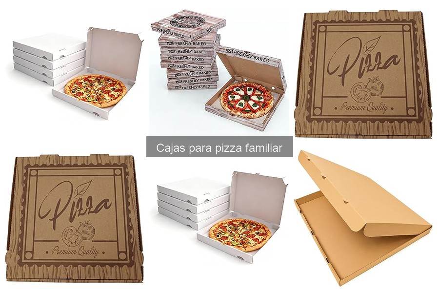 Tipos de cajas para pizza familiar: materiales y diseños