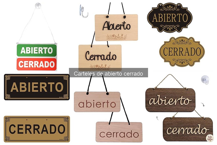 Tipos de Carteles de Abierto Cerrado para Tu Negocio