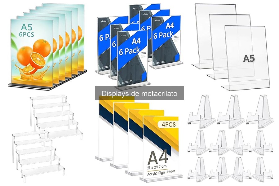 Tipos de displays de metacrilato para restaurantes