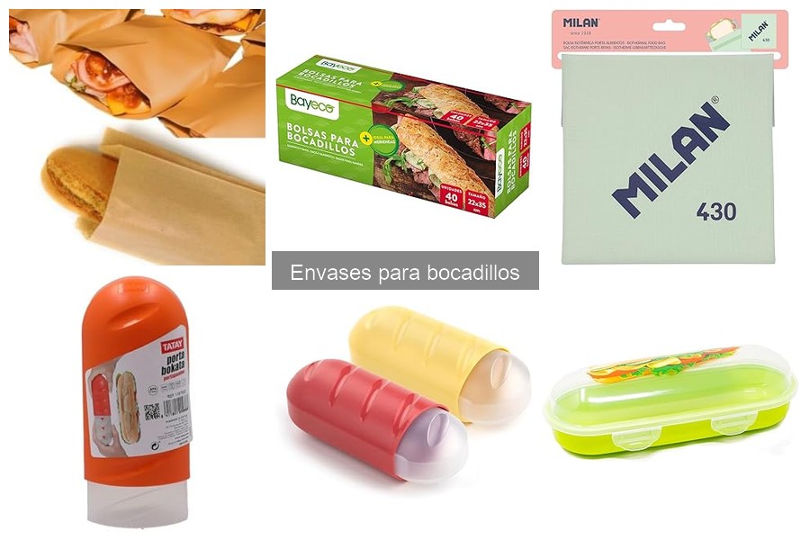 Tipos de envases para bocadillos: opciones y características