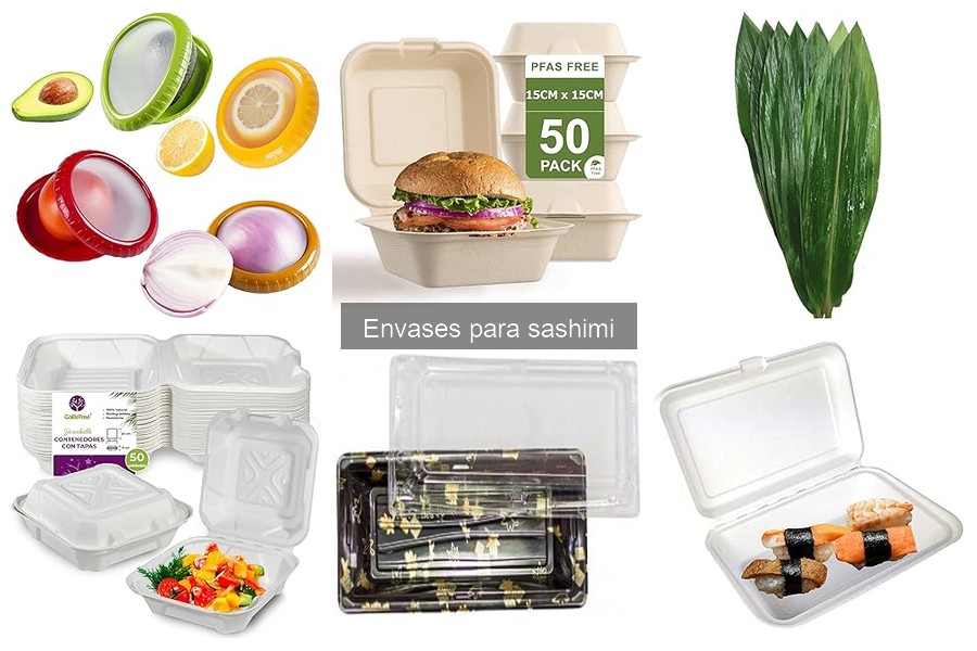 Tipos de envases para sashimi: plástico, cartón y biodegradables