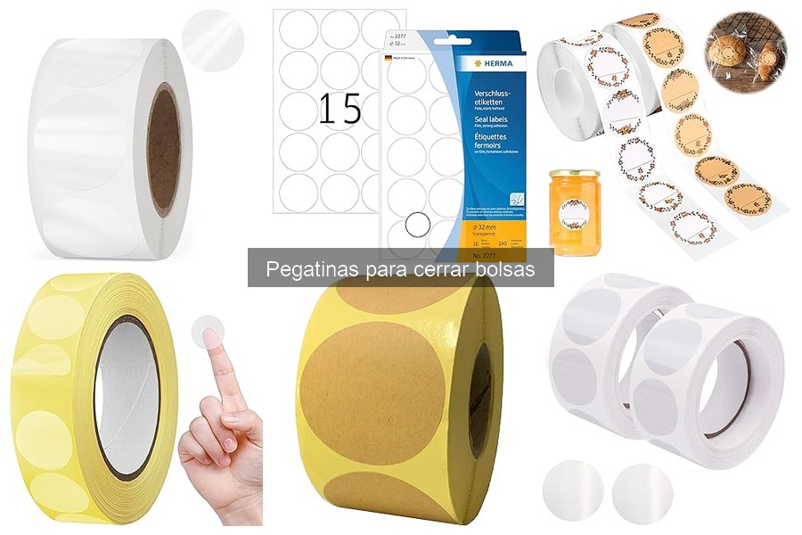 Tipos de pegatinas para cerrar bolsas: opciones y características