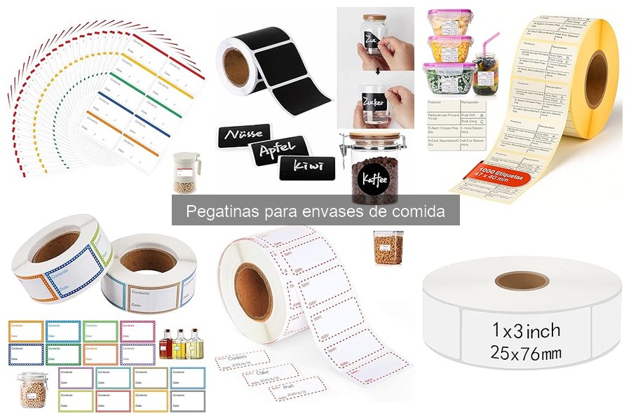 Tipos de pegatinas para envases de comida: Guía completa