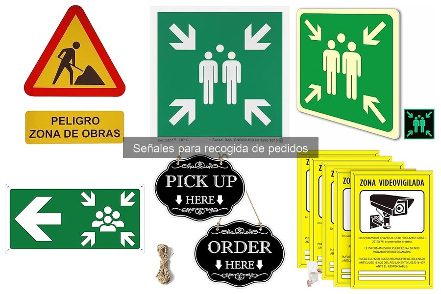 Tipos de señales para recogida de pedidos en restaurantes
