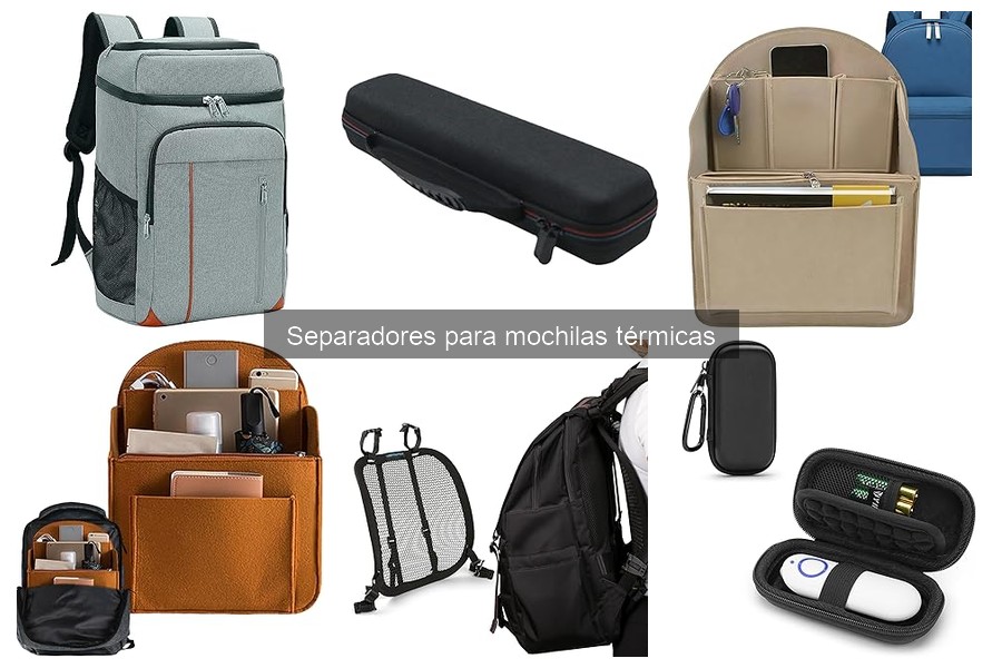 Tipos de separadores para mochilas térmicas: guía completa