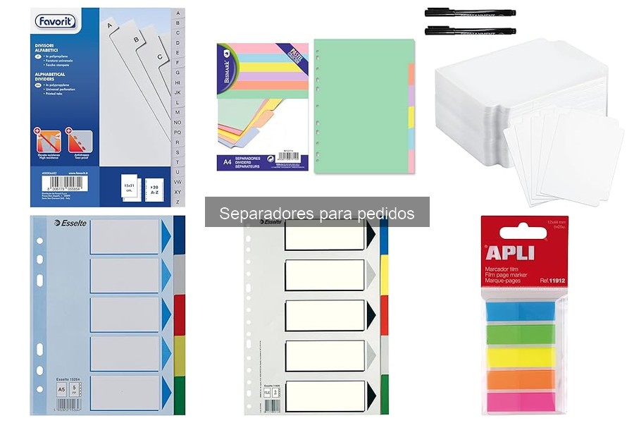 Tipos de separadores para pedidos: opciones en el mercado