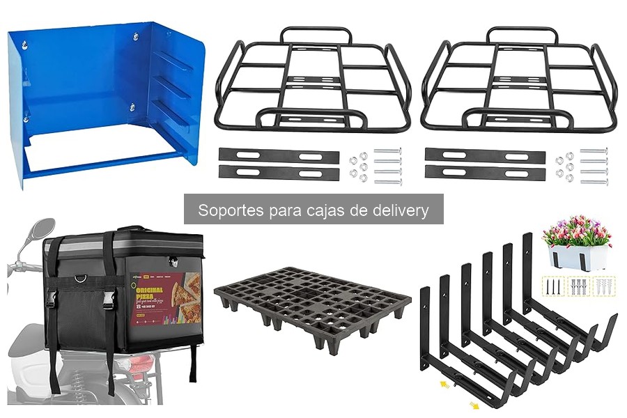 Tipos de soportes para cajas de delivery y sus usos