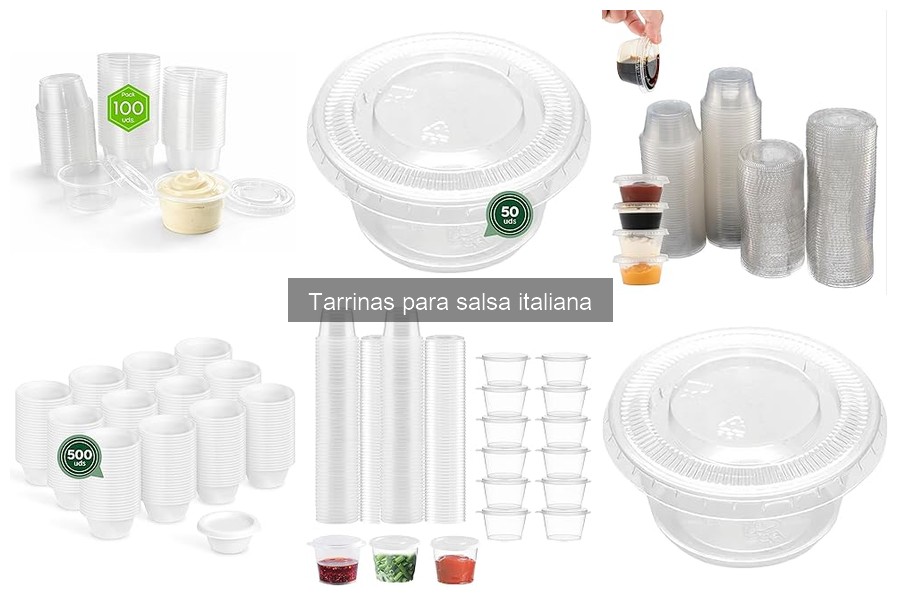 Tipos de tarrinas para salsa italiana: tamaños y diseños