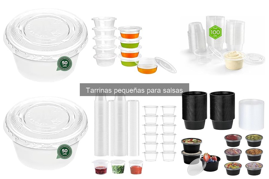 Tipos de tarrinas pequeñas para salsas en restaurantes