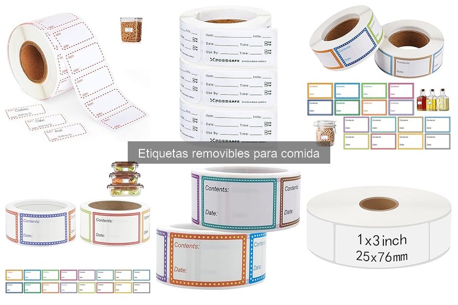Uso adecuado de etiquetas removibles para comida en envases